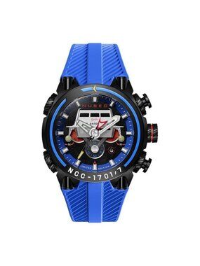 NWT Nubeo Deimos Chronograph Blue Dial Men's Watch